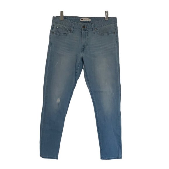 Levi’s Distressed Skinny Jeans Light Wash Denim‎ Mid Rise Size 6  US Women’s - Picture 1 of 8